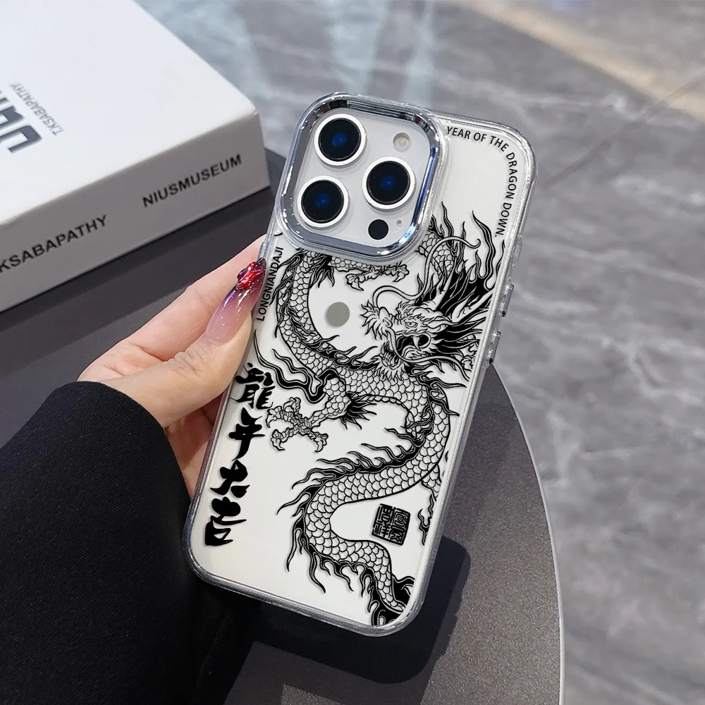 الاتجاه الأزياء الكرتون لطيف التنين الصيني حالة الهاتف ل Xiaomi Mi 15 14T 14 12T 11T لايت Poco X7 X6 F5 F6 X5 GT Pro 4G 5G غطاء