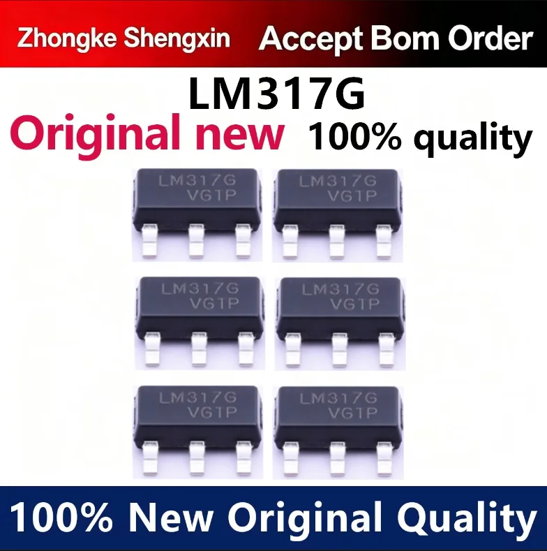 （5pcs-10pcs）Brand new imported SOT-223 LM317G LM317G-AA3-R three terminal adjustable voltage regulator
