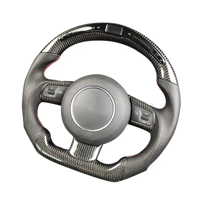 Carbon Fiber Steering Wheel Fit For TT R8 TTRS TTS MK2 MK3 Custom Style