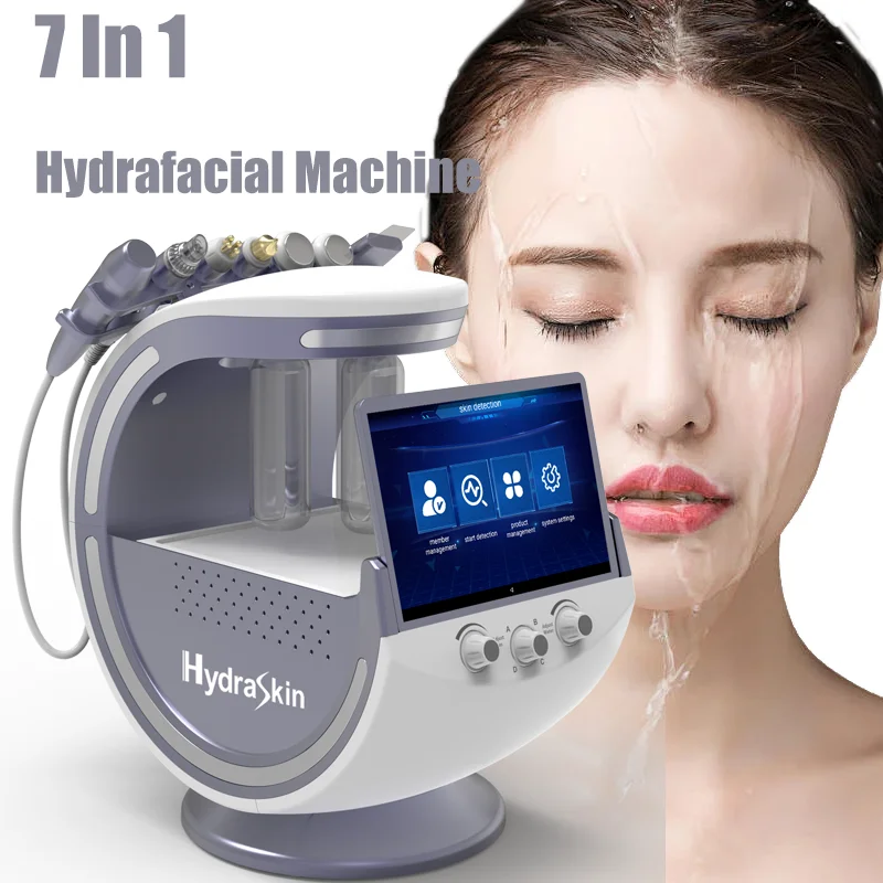 7 In 1 multifunzionale Smart Facial Cleansing Skin analysis Deep Pore Vacuum Hydra Skin Lift macchina di bellezza Anti-età