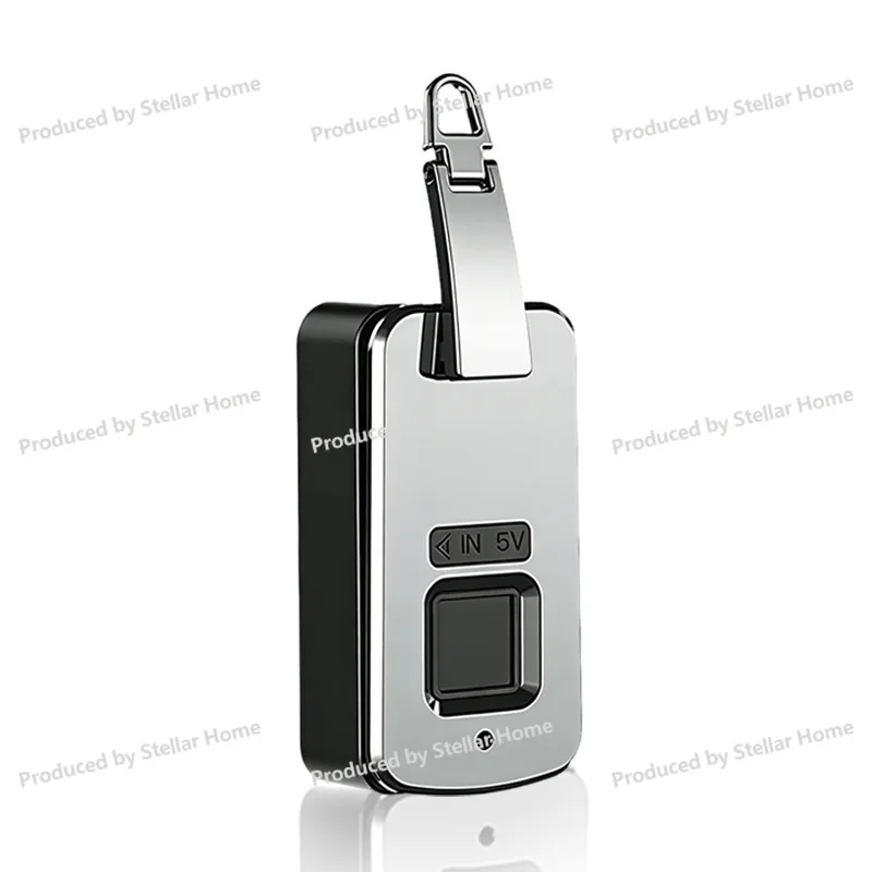 Embedded Luggage Fingerprint Lock - Premium Zinc Alloy Anti-theft Smart Bag Lock - Zipper Style Luggage Accessory Fingerprint