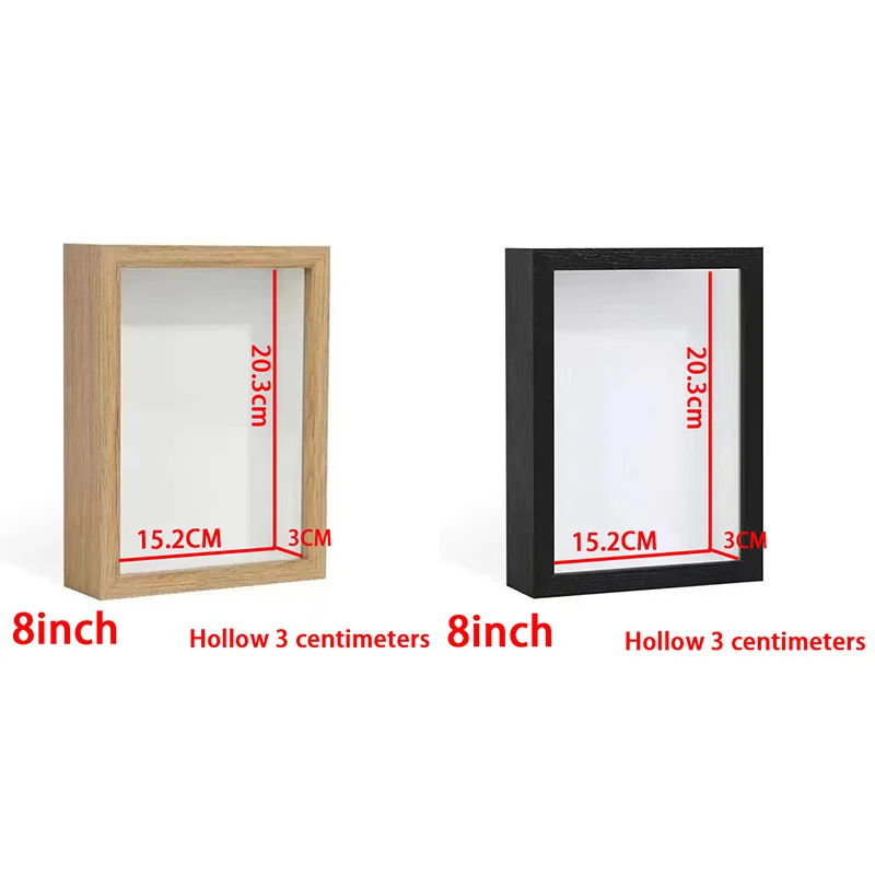 Shadow Box Depth 3cm Wooden Photo Frame for Displaying 3D Works