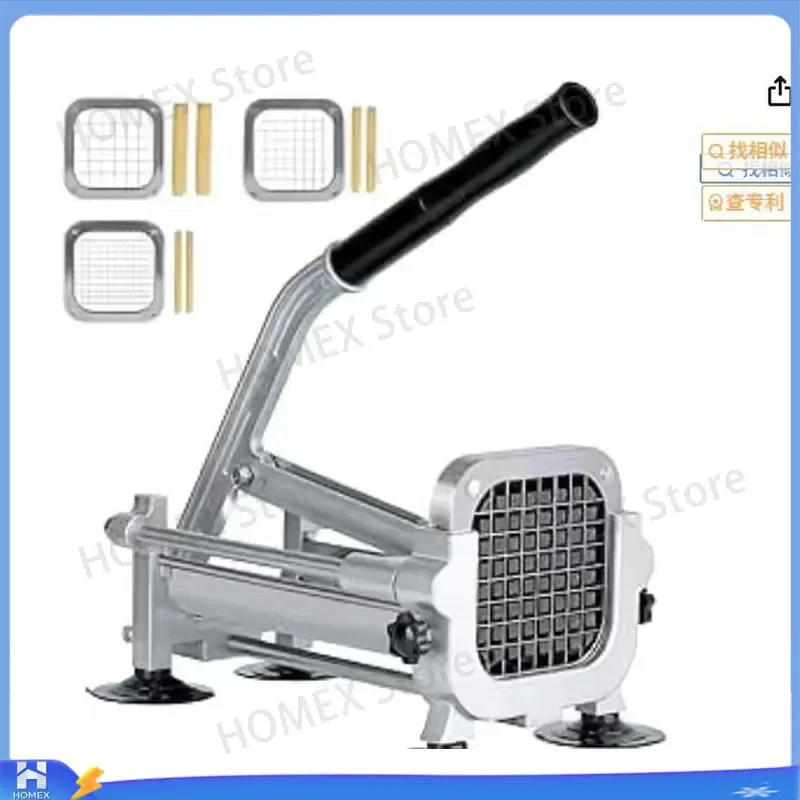 Manual Potato Cutter French Fries Slicer Vegetable Chopper Fruit Radish Shredder Kitchen Tool for Home Restaurant Commercial