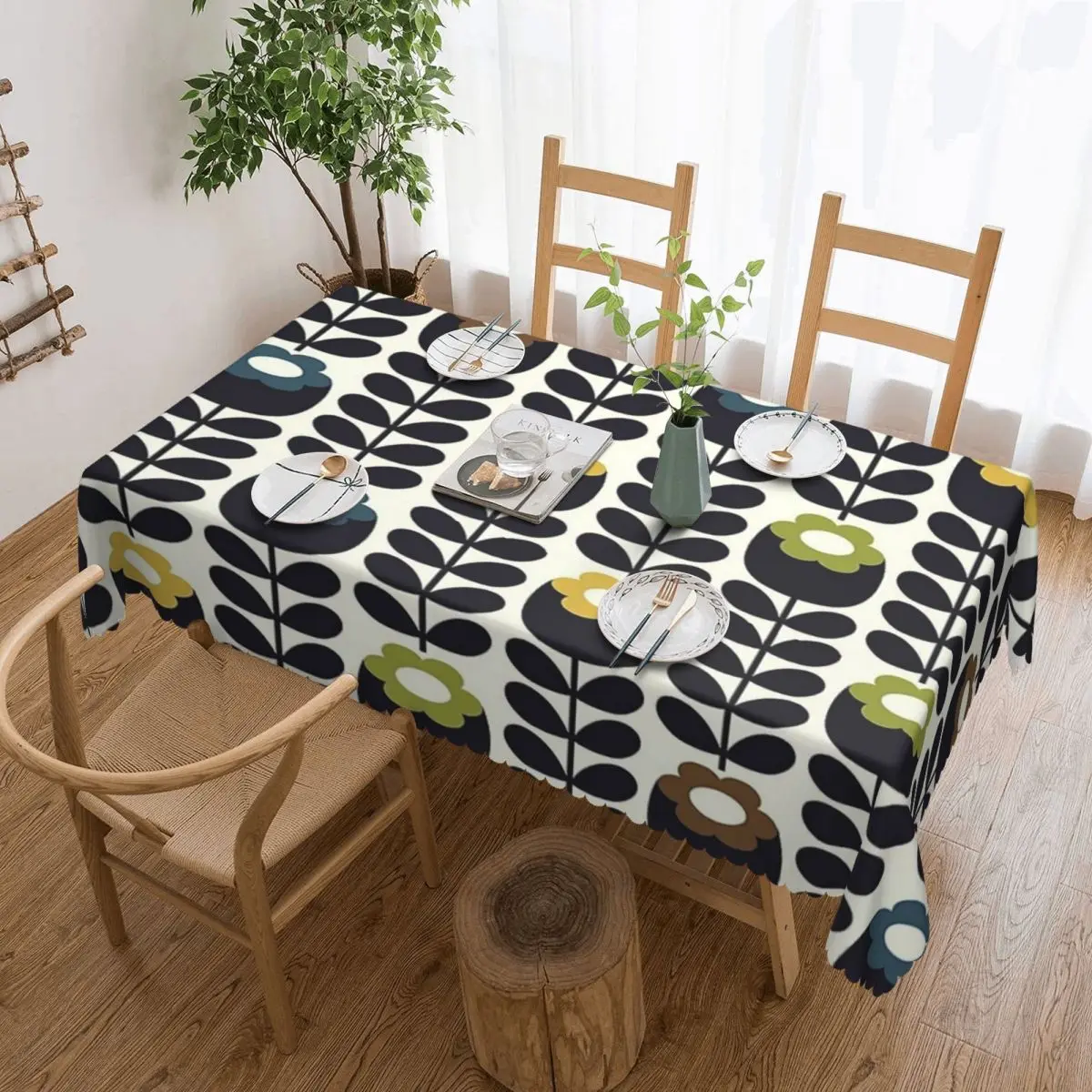 ORLA KIELY Mantel rectangular personalizado, impermeable, a prueba de aceite, cubierta de mesa para comedor, eventos, mantel