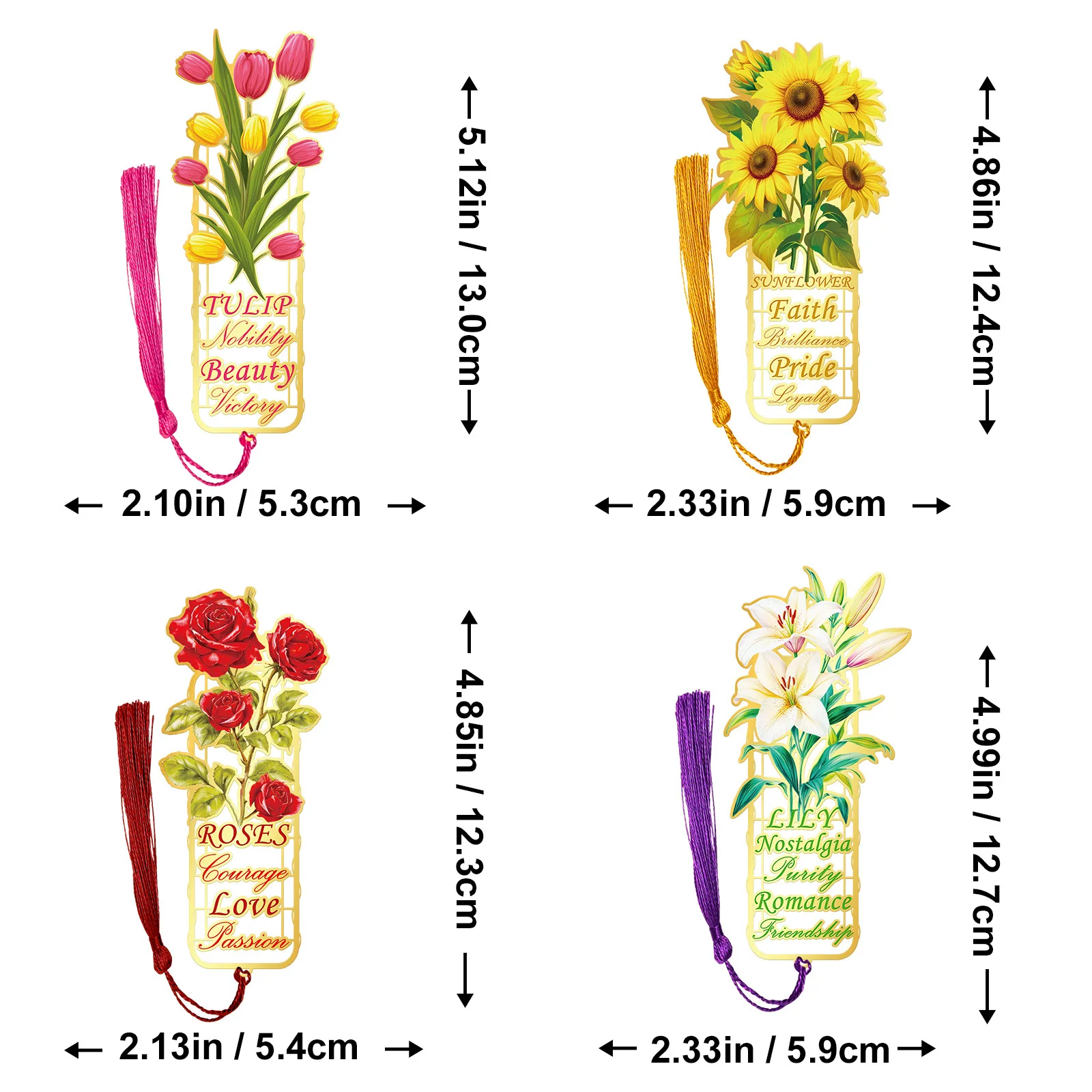 Retro Floral Painting Zinc Alloy Hollow Bookmark Bronzing Color Bookmark Student Reading Clip Gift For Reader Writers Book Lover