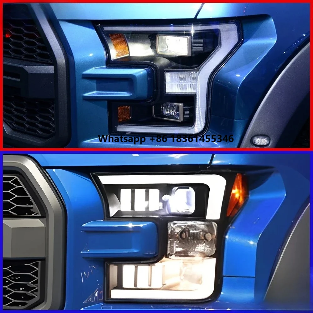 

High Quality LED Auto Headlights Assembly for Raptor F150 2015-2017 Car Front Lamps High-Projection Lens New Tool