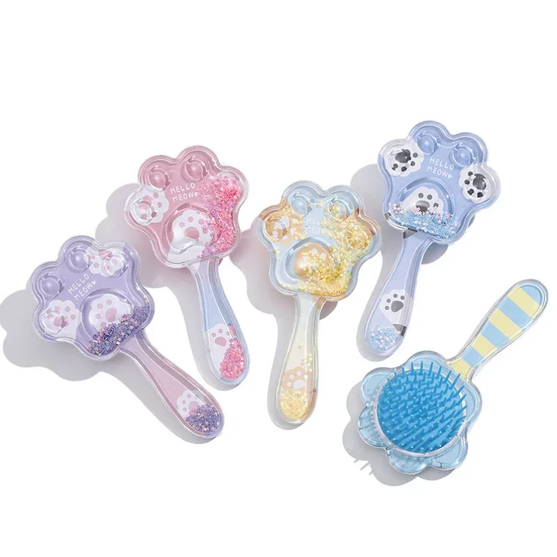 Dog Paw Shaped Hair Brush High Quality Anti-knot Massage Comb Cartoon Children Cute Hairdressing Comb Children Hair Care Comb