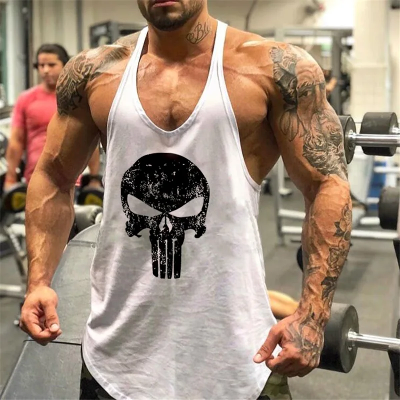 Brand Vest Muscle Mens Bodybuilding Fitness Top Men Gym Tank  Clothing Sleeveless Singlets Fashion Workout Sports Shirt