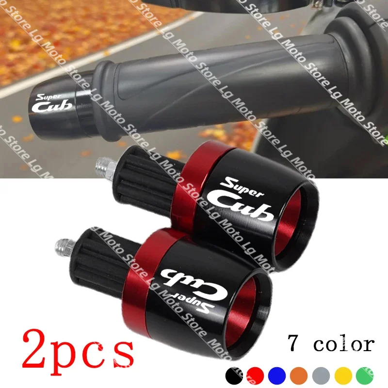 

Motorcycle Handlebar Grips Handle Bar Cap End Plugs For Honda Super CUB C70 90 110 C125 Accessories