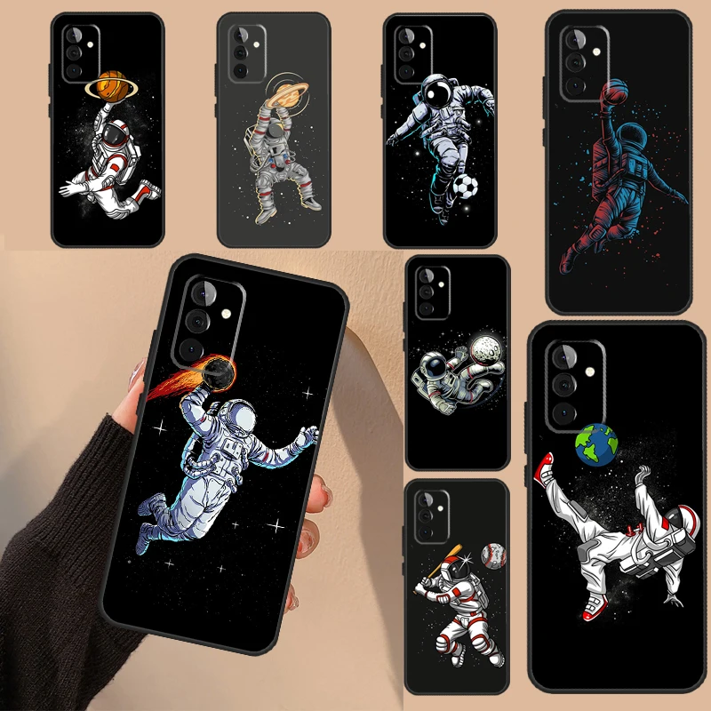 Astronaut Baseball Soccer Basketball Case For Samsung Galaxy A34 A54 A24 A14 A13 A23 A33 A53 A12 A22 A32 A52 A51 A71 Back Cover