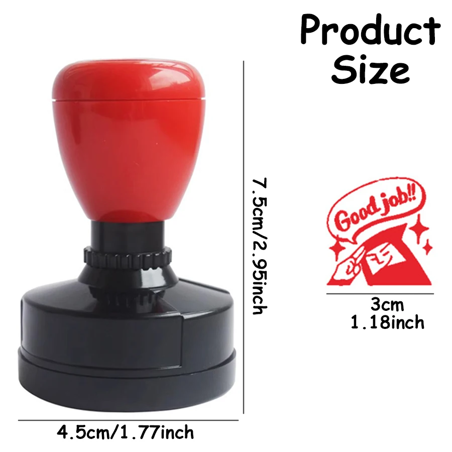 ncourage Comment Hand Stamps without Red Ink Suitable for Student Homework Evaluation Revision Cartoon Emoticon Comment Seal
