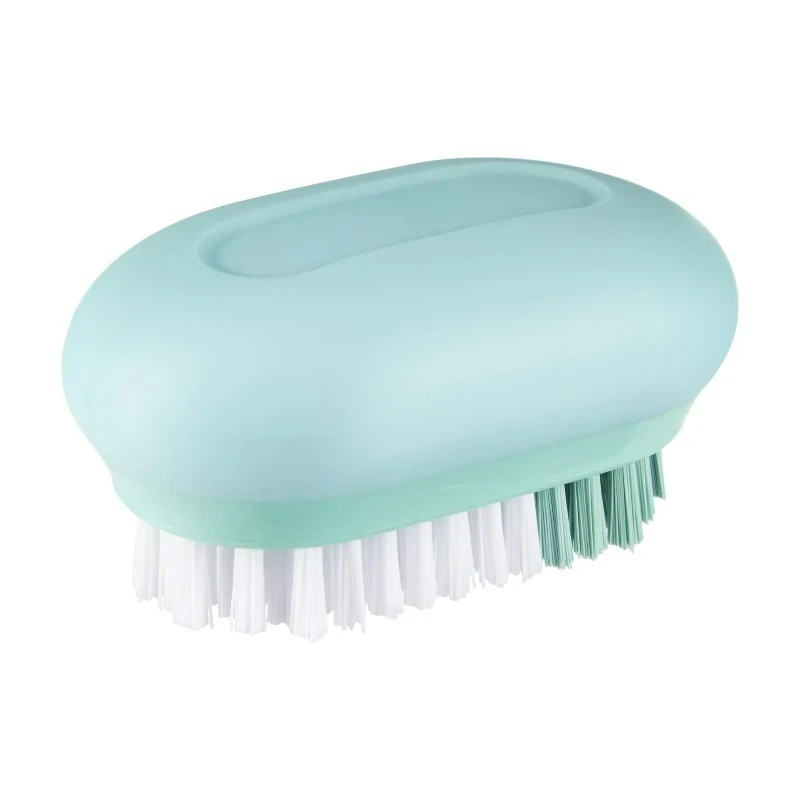 Pro Veggie Brush, Firm White & Soft Mint Bristles, Ergonomic Non-Slip Handle