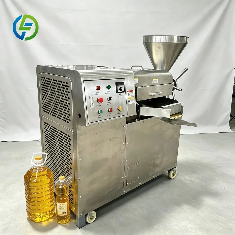 Large Commercial Screw Oil Press 400-850kg/h Cold Hot Peanut Soybean Coconut Sunflower Flax Extractor Sale Support Custom