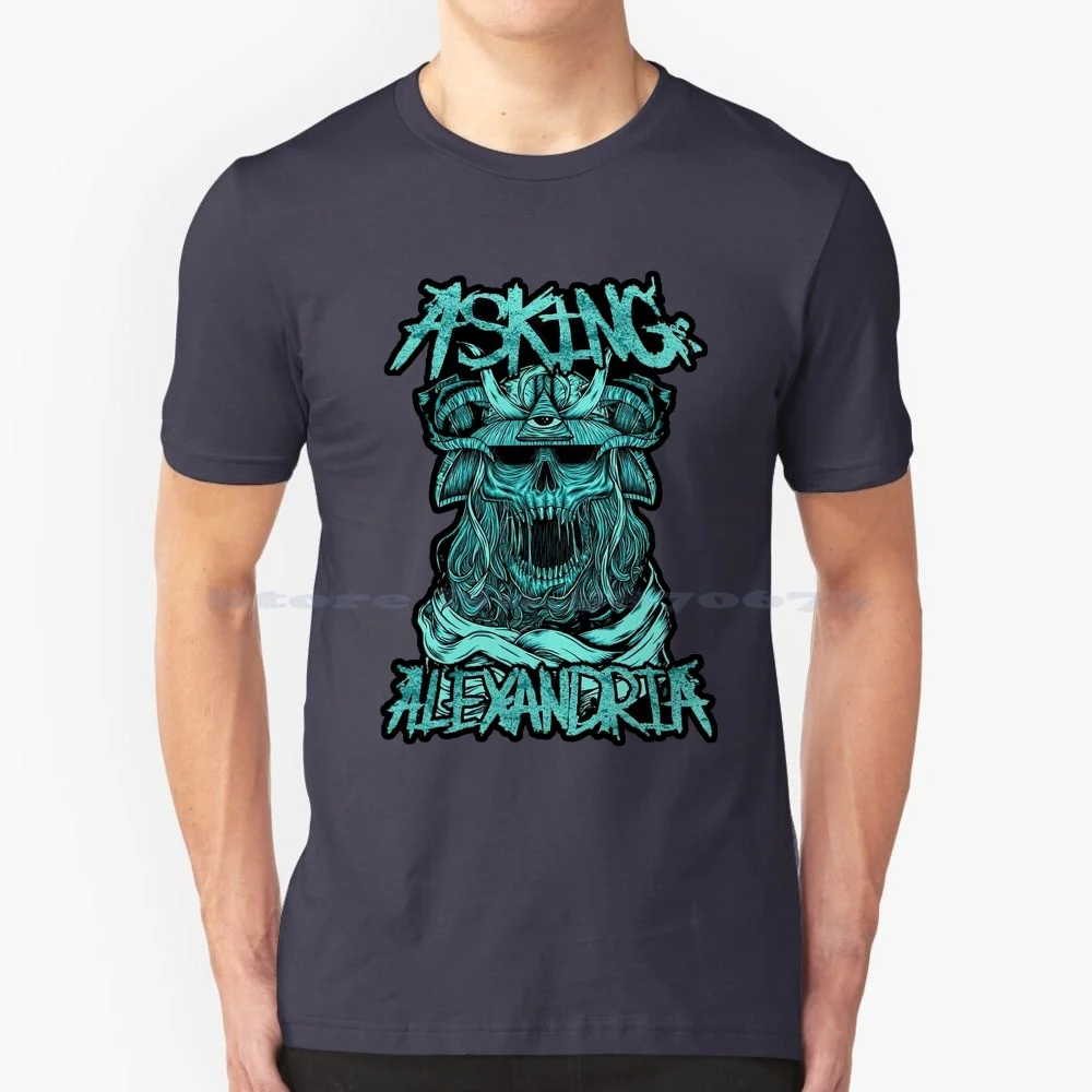 Triple Eye Ronin Skull T Shirt 100% Cotton Tee Asking Lyrics Stand Up And Scream Stepped Up Alexandria Asking Destiny Emmure