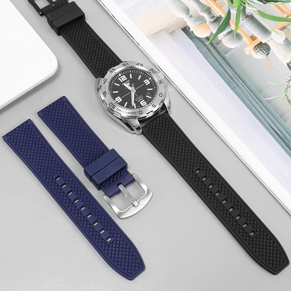 

Fluoro Rubber Watch Strap 20mm 22mm Waterproof & Breathable FKM Band Pre-Sized Universal Comfortable for Men Women Free Shipping