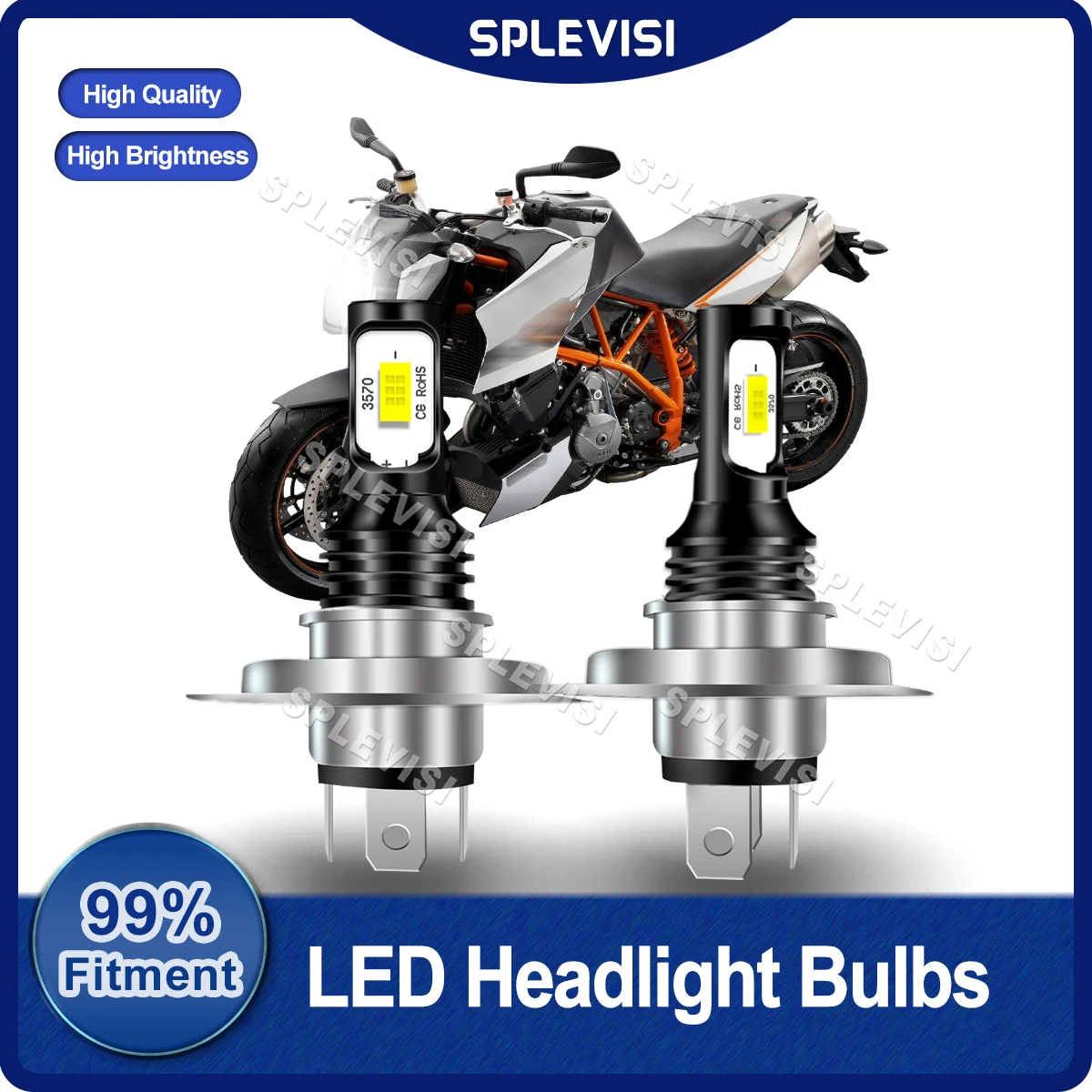 

LED Moto Bulbs H4/9003 Fitment Headlight HID White 12v-24v 8000LM For KTM 690 SM KTM 690 Supermoto R KTM 990 Adventure CSP Chips