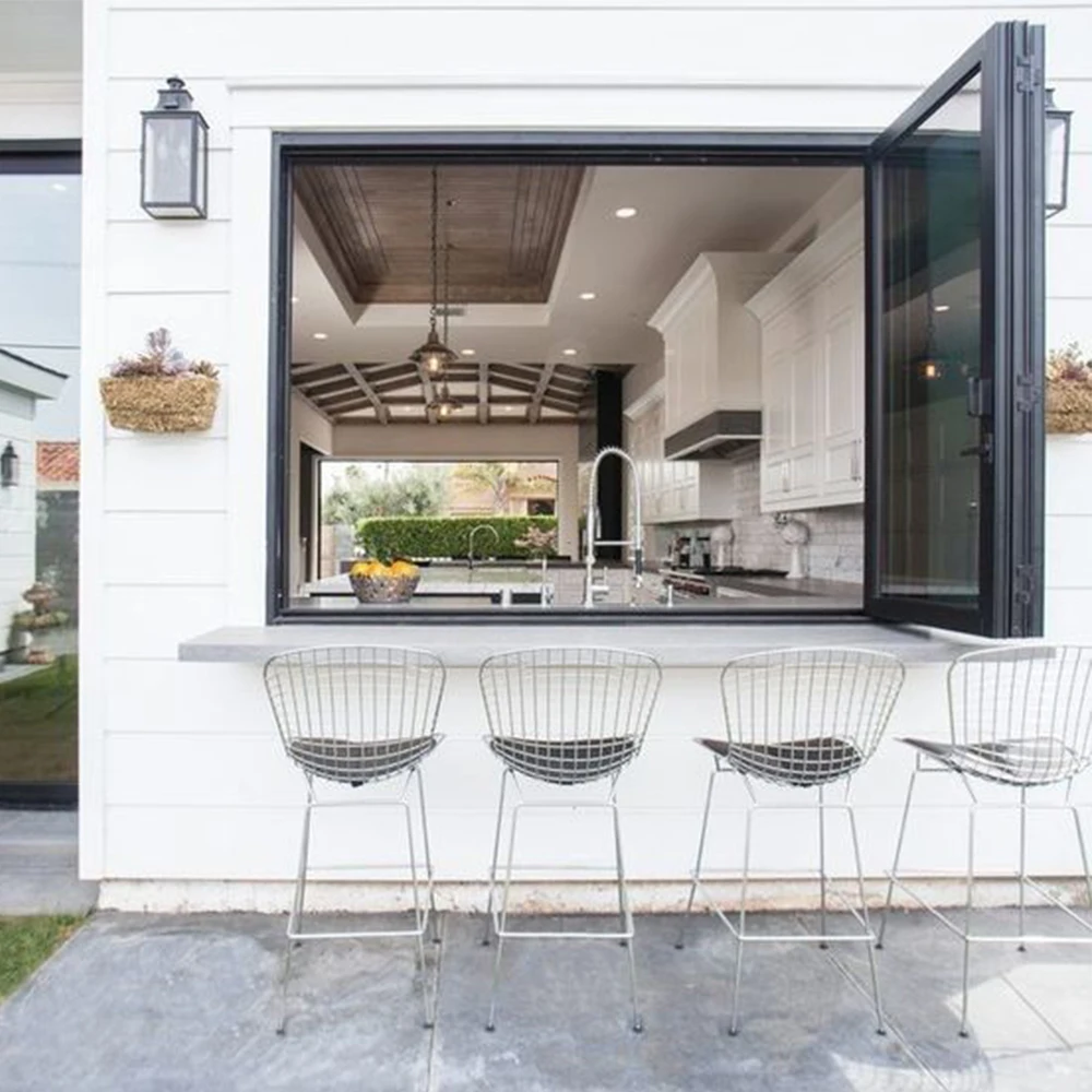 Sixinalu 50 مللي متر إطار نحيف انزلاق الباب التقسيم الألومنيوم الأبواب الداخلية الجبهة مزدوجة المزجج الداخلية المطبخ مخصص ديكور المنزل #2