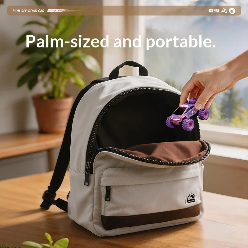 JJRC Mini Remote Control Off Road Climbing Car Shock Absorption Cool Lighting One Key Demo Portable Pocket Size For Hobby