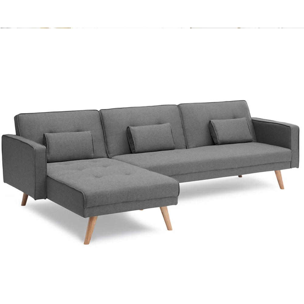 

Korean convertible sofa bed King size double L-shaped living room folding sofa bed two-in-one