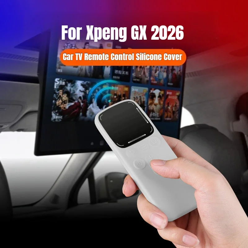 For Xiaopeng Xpeng GX 2026 Car Entertainment TV Remote Control Silicone Cover Waterproof Shockproof Protector Mat Interior Parts