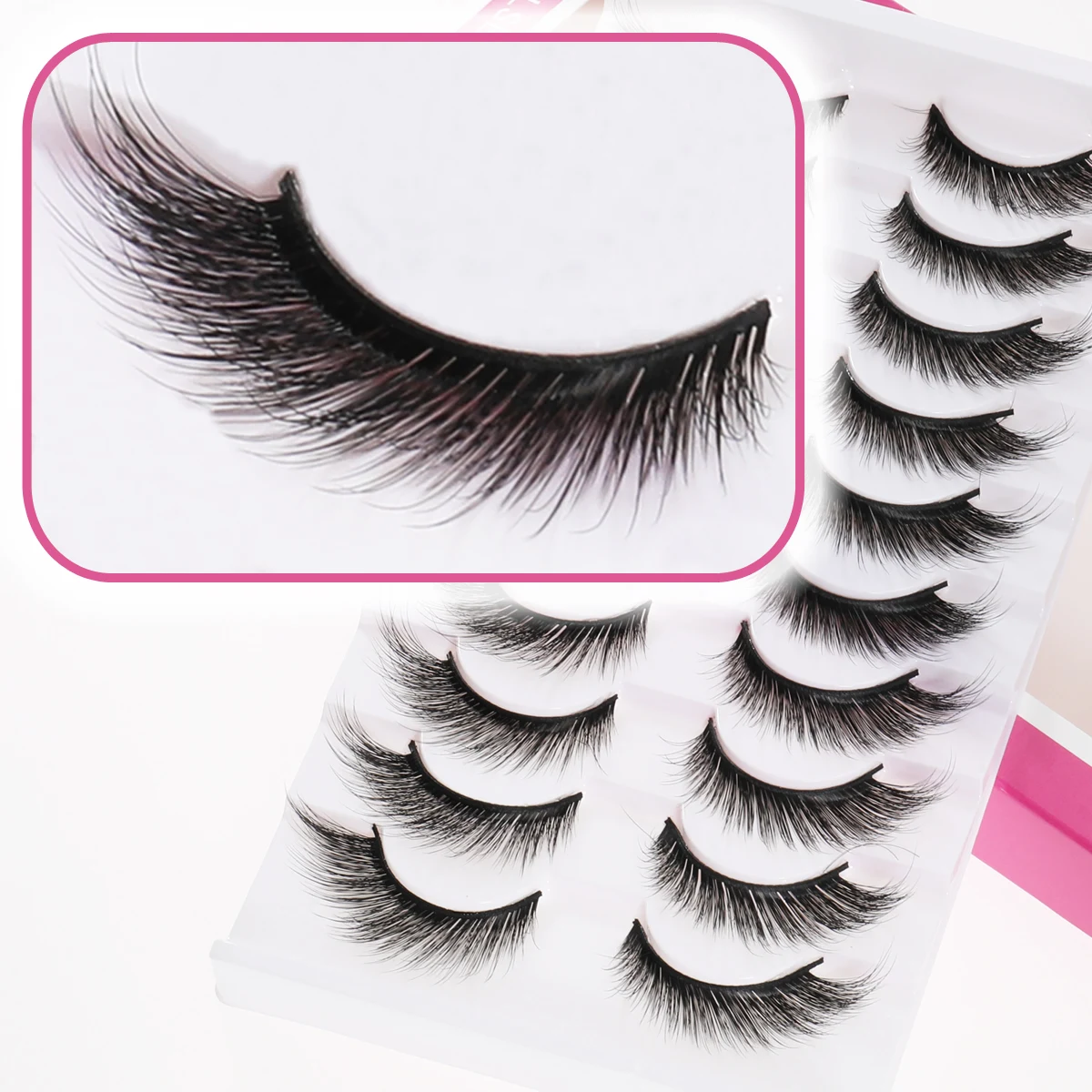 

Xuanfeiwu Dense Stage Performance Slanted Flying 5D Curling Hard Stem False Eyelashes Realistic Three-Dimensional Eye Tail Elongated Party Anime Eyelashes Self-Grafting Eyelashes