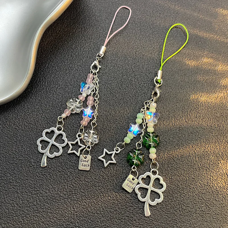 

Бусина ручной работы в форме сердца для девочек, простая цепочка для телефона Ins, милая подвеска в виде бусины для iPhone 17, 16, 15, 14, ремешок для телефона