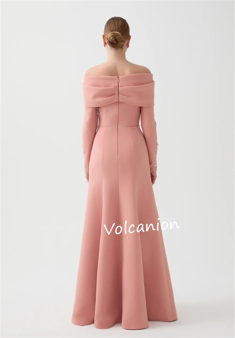 Customized Jersey Beading Pleat A-line Off-the-shoulder Long Dresses Bespoke Occasion Evening Formal Elegant High Quality
