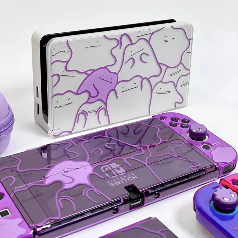 Switch 2 Hard Protective Case Purple Ditto Design Fit For Ns Lite Switch Oled Shockproof Anti Scratch Cover Periphery