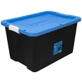 

Gallon Heavy Duty Latching Plastic Storage Bin Container, Black,