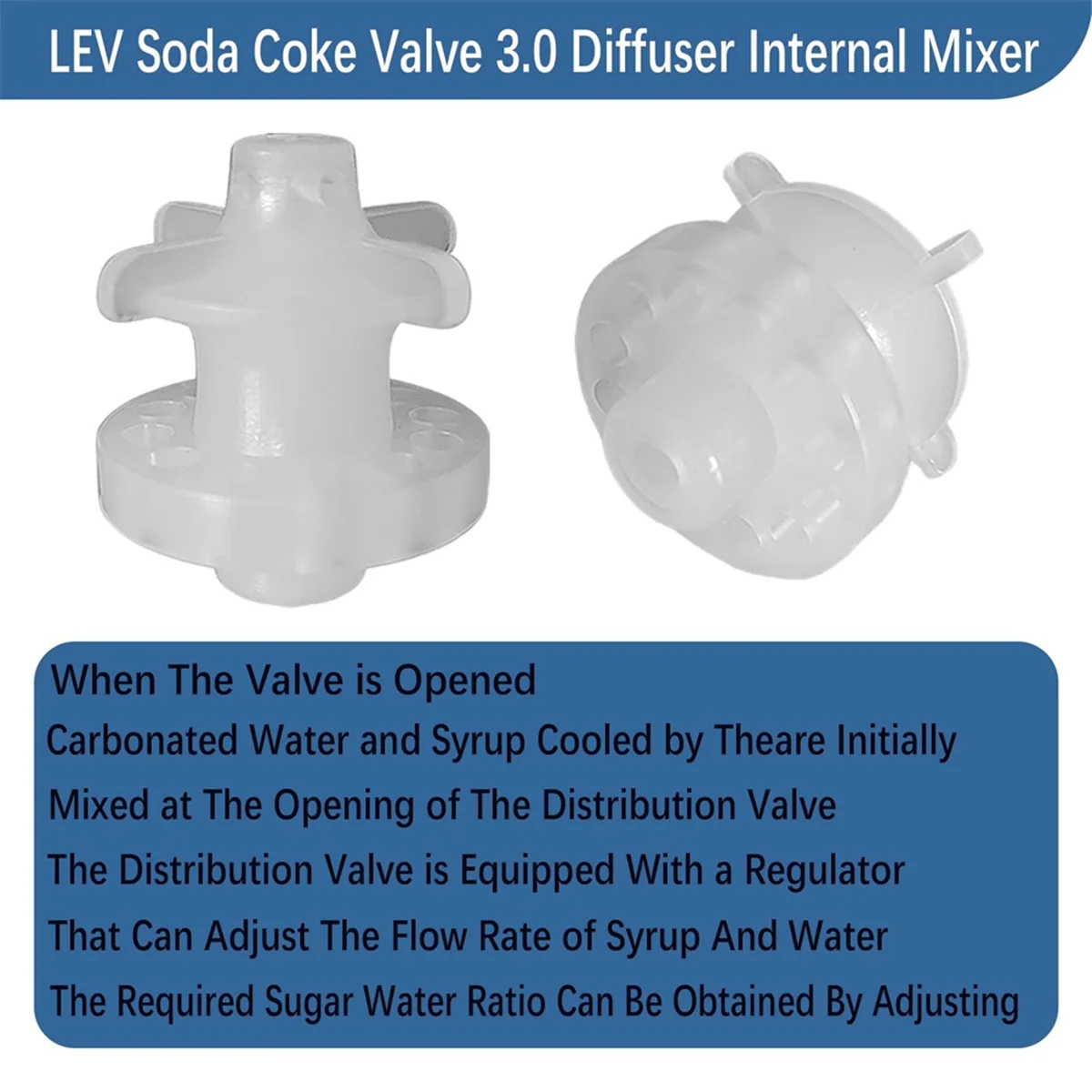 4Pcs LEV Soda Coke Valve 3.0 Diffuser Internal Mixer,for Cola Machine Replacement Repair Valve Assembly 28368