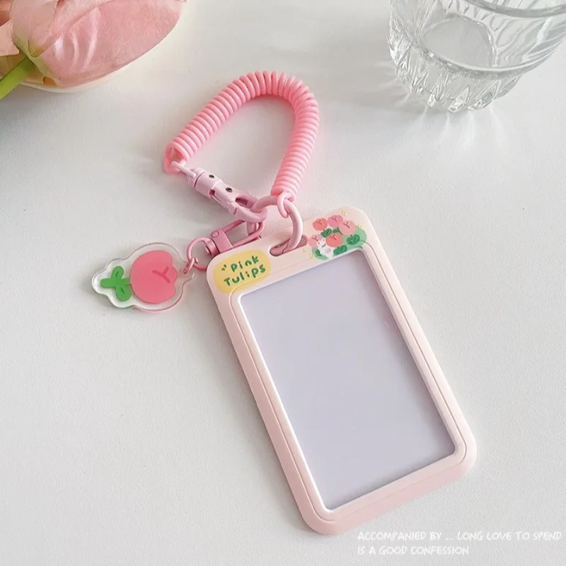 Kawaii Sailor Moon Keychain Case Cartoon Sliding Holder Student Meal Card Bus Card Lady ID Card Credit Holder view 2
