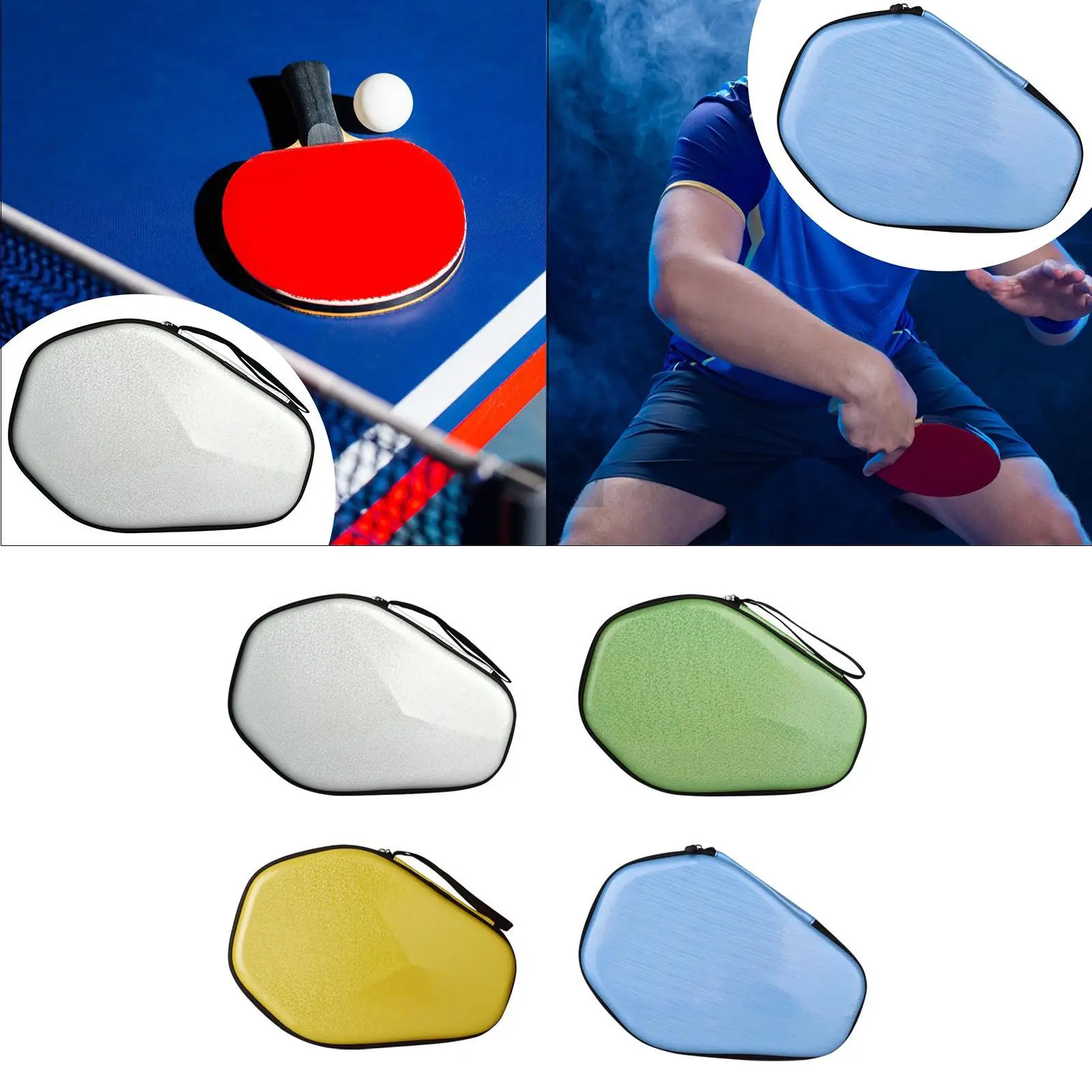 Ping Pong Paddle Case EVA Table Tennis Bag Multifunction Pickleball Racket Cover for Travel Competition Indoor Sports Outdoor