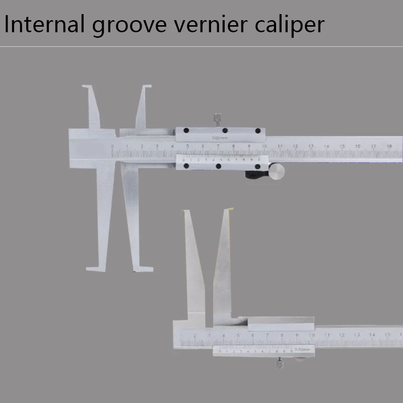 

Double Inner Groove Vernier Caliper 9-300mm Single Claw Extended Inner Diameter Inner Circular Circlip Groove Measuring Caliper