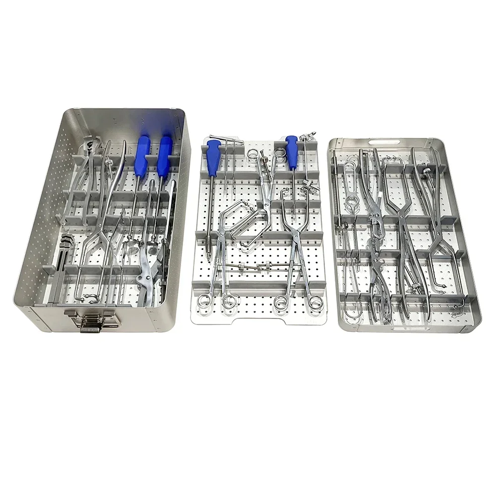 

Orthopedic Set Pelvic Reconstruction Plate Instrument Set With Sterilization Box Orthopedic Surgical Instruments