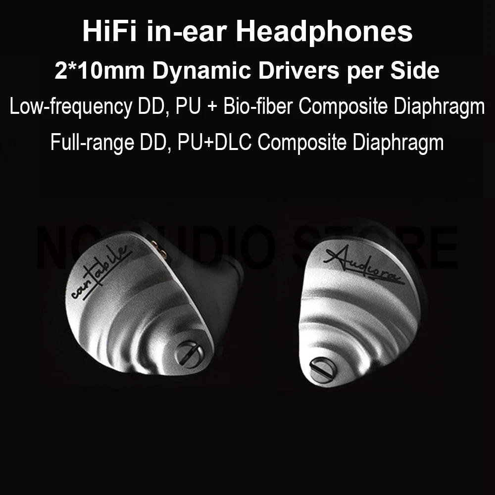 Dual Dynamic Driver in‑Ear Monitor Earbuds IEM Earphones AudioRadiane Define Cantabile IEMs HiFi Headphones Wired 2pin 0.78 4.4