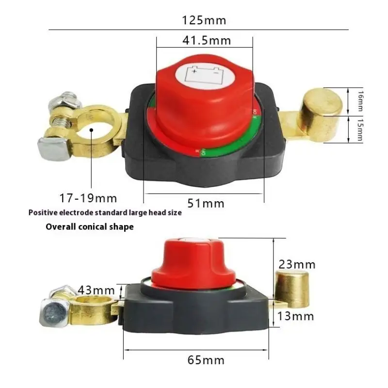 

12-48V Battery Disconnect Switch Negative On/Off Isolator Kill Power Cut Master Isolator Circuit Breaker Parts For Cars RVs Boat