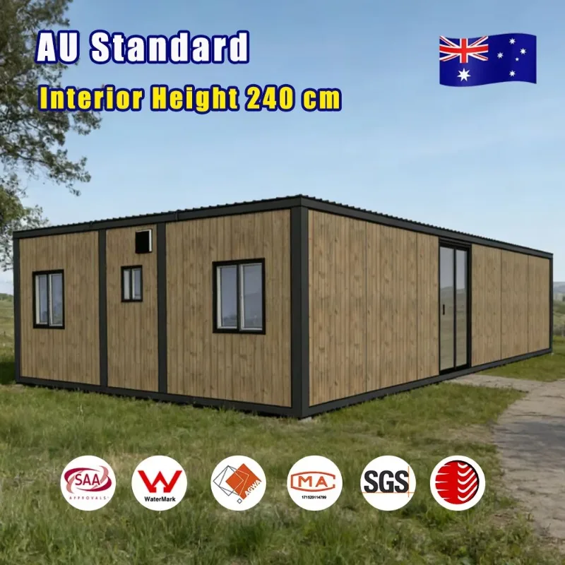 Customized Movable Au Standard Expandable Container House Prefab Mobile Tiny Home Online Technical Support With Kitchen And Bath
