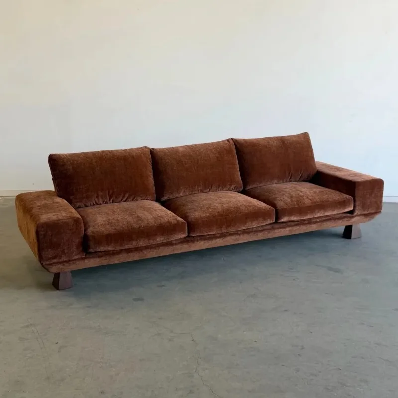 Modern minimalist fabric three-seater sofa, suitable for the living room