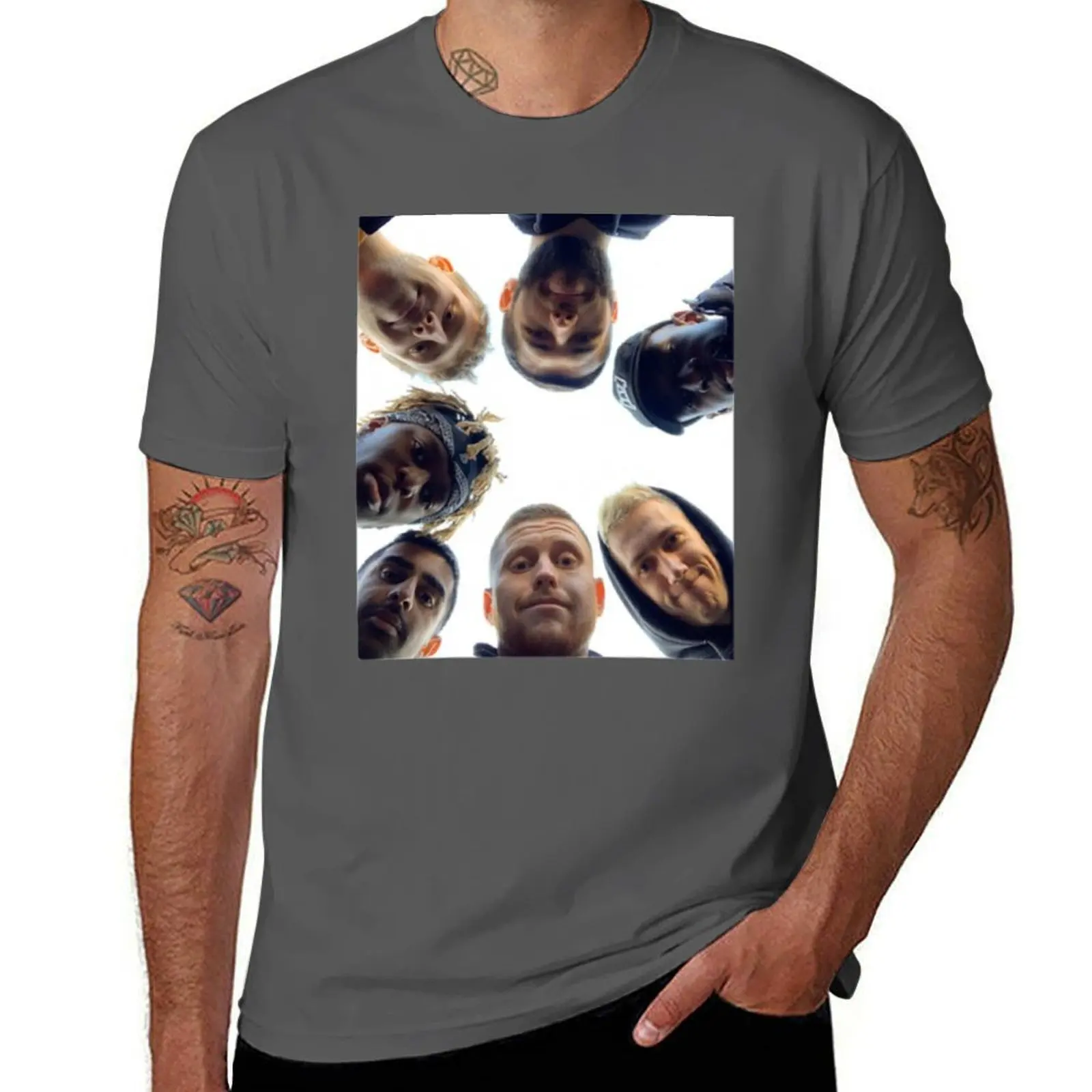 تي شيرت Sidemen للرجال، تي شيرت أبيض للرجال، تي شيرت قطني أساسي #1