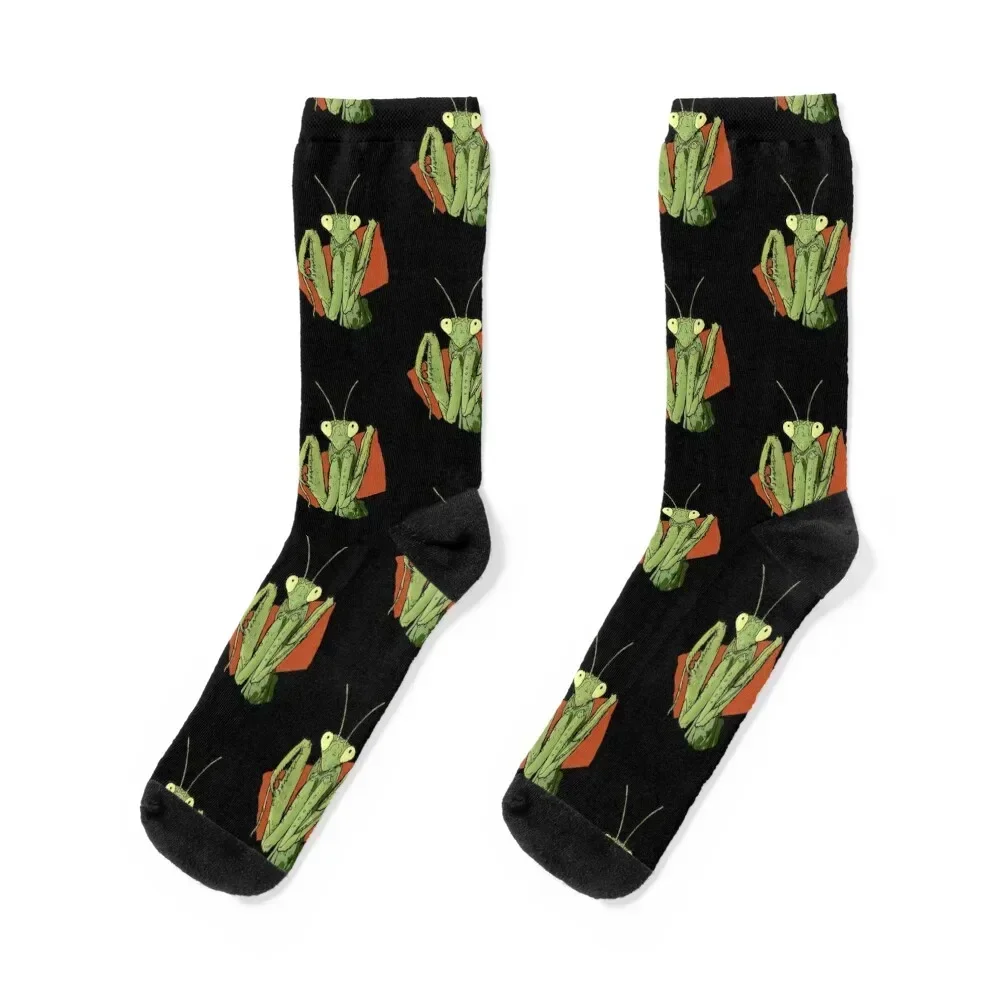 Happy Praying Mantis Cute Insect Socks anti-slip cycling Socks For Women Men's