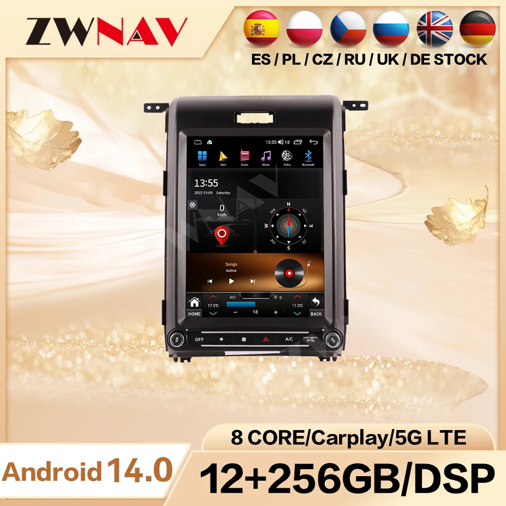 

Android 12.1 inch Screen Car Video DVD Player for Ford F150 2008-2014 with Carplay WIFI GPS Navigation