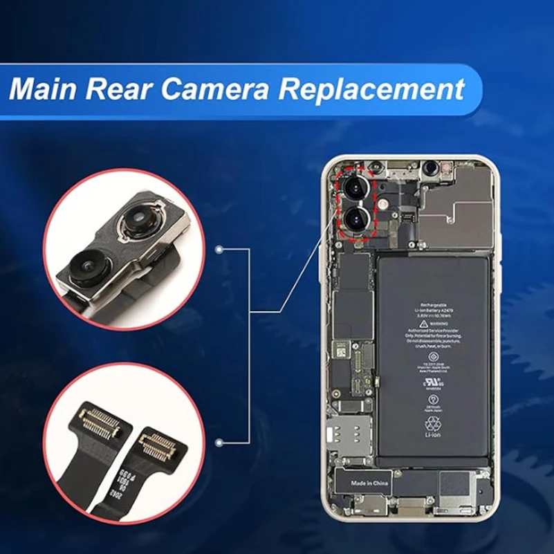 OEM Rear Camera For iPhone 11 Main Back Camera Replacement for iPhone 11 Main Rear Camera with Flex Cables 4K Video A2111 A2223