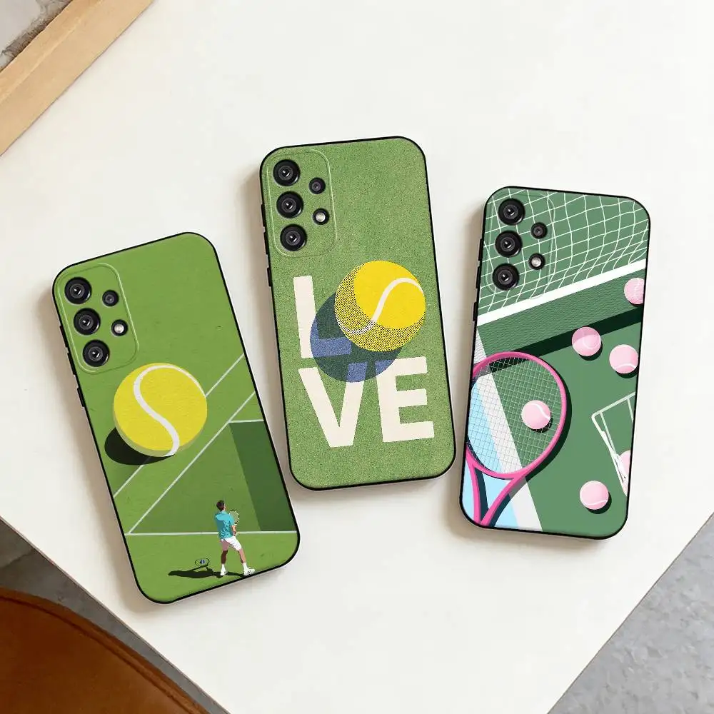 T-Tennis B-Ball S-Sport   Phone Case For Samsung S25,S24,S21,S22,S23,S30,Ultra,S20,Plus,Fe,Note,10,9,5G Black Cover