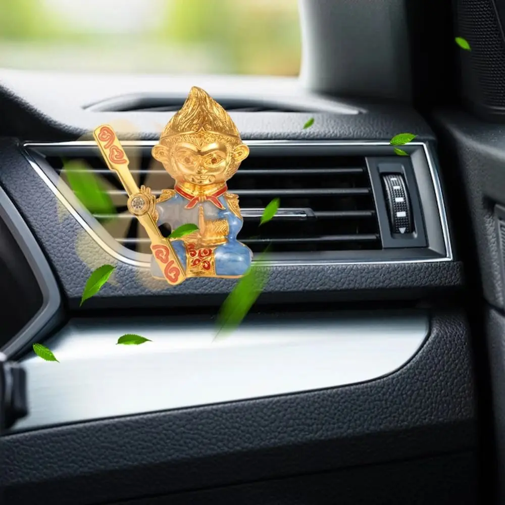 

Cute Monkey King Air Freshener Decor Rotating Stick Cartoon Car Ornament Styling Mini Car Interior Accessories Car Clip