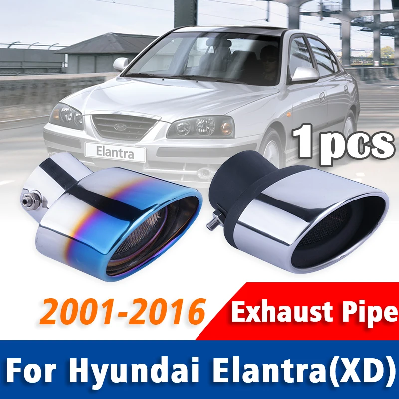 

1Pcs Exhaust Pipe Muffler For Hyundai Elantra 2001 2002 2003 2004 2005 2006 XD Tailpipe Muffler Tip Rear Tail Throat Accessories