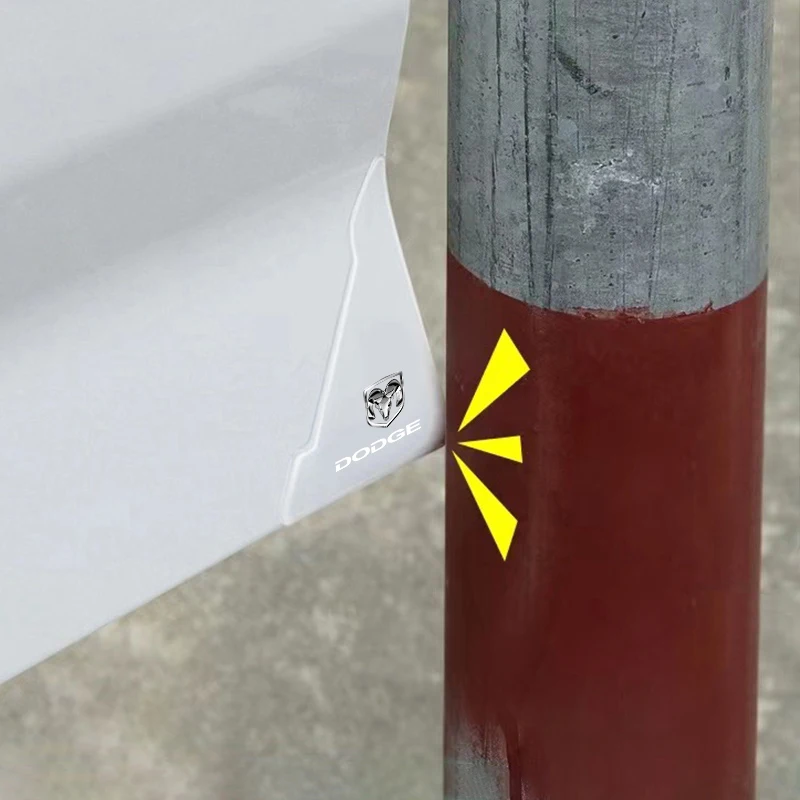 4 قطعة باب السيارة المضادة للتصادم حماة الزوايا ملصقات ل دودج رام دورانجو شاحن SRT دارت رحلة المنتقم عيار الشاحنات