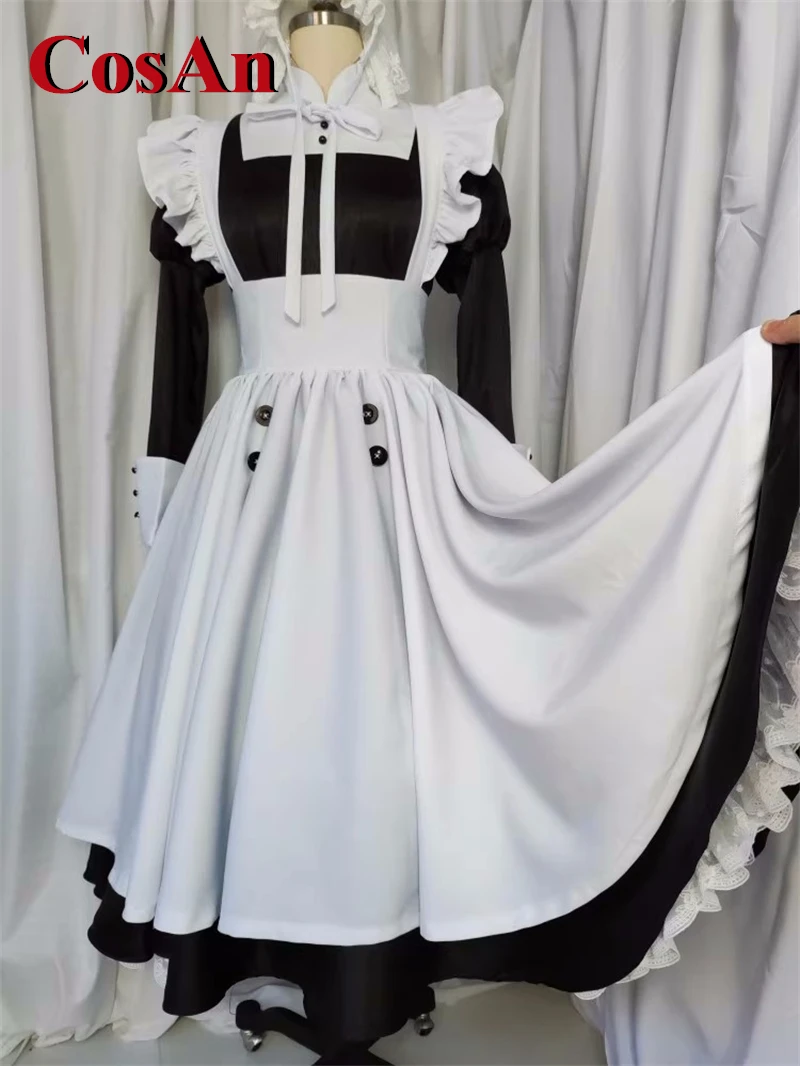 CosAn [Customized] Anime Black Butler Meirin Cosplay Costume Sweet Elegant Maid Dress Activity Party Role Play Clothing