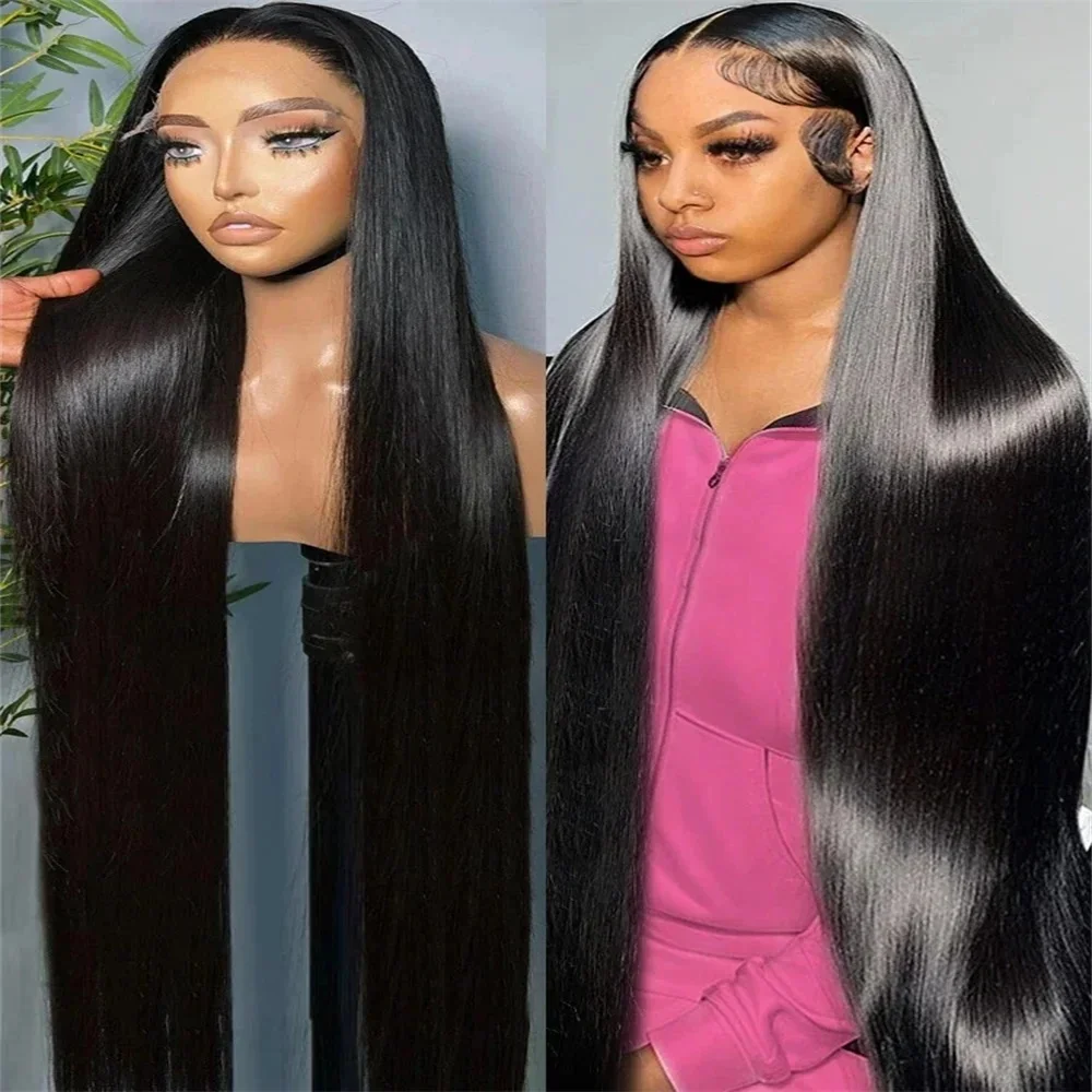 

13x4 13x6 HD Прозрачные костяные прямые парики из натуральных волос на кружеве спереди Бразильский Remy 30 40 дюймов 360 Полные кружевные фронтальные парики для женщин