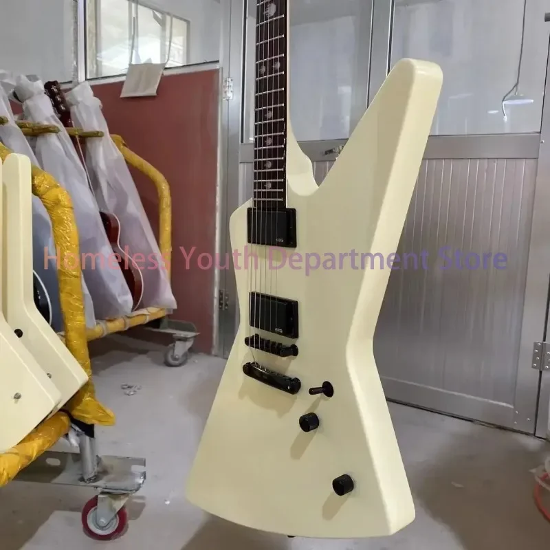 ESP Guitar,  Body, Cream White Color, Finger Inlay, Rosewood Fingerboard, 6 Strings Guitarra,