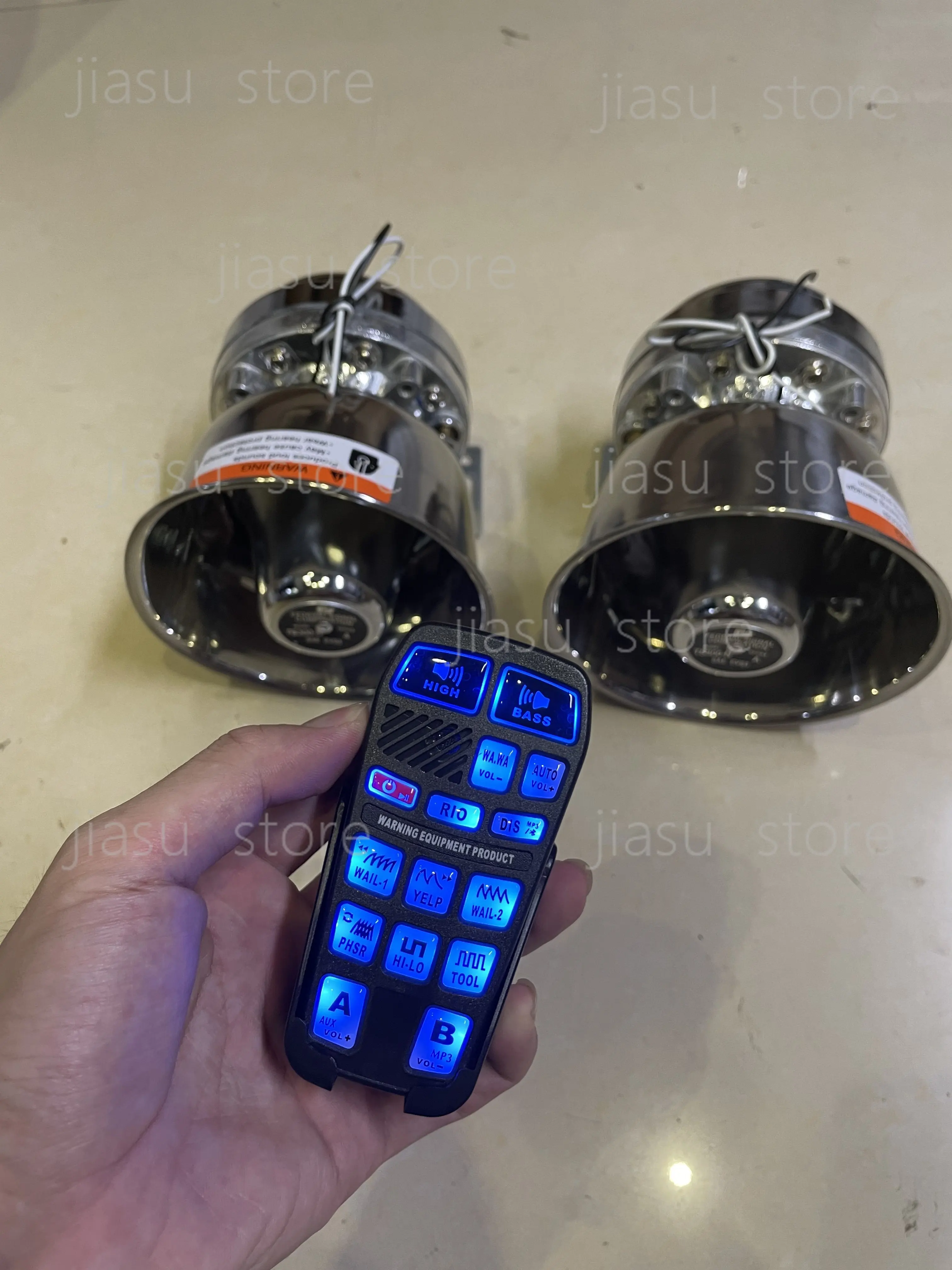 12V 24V Car Wireless Loud Hailer High Power Vehicle Warning Siren 400W 600W  800W